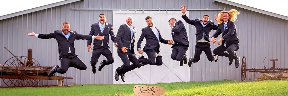 Groomsmen, Jumping Photo, Wedding Party, Barn Wedding, Country Wedding, Venue Naples Wedding Barn, Naples Florida, Wedding Photos by Doodle Fly Photography, Florida Wedding, SWFL Wedding, Naples Wedding