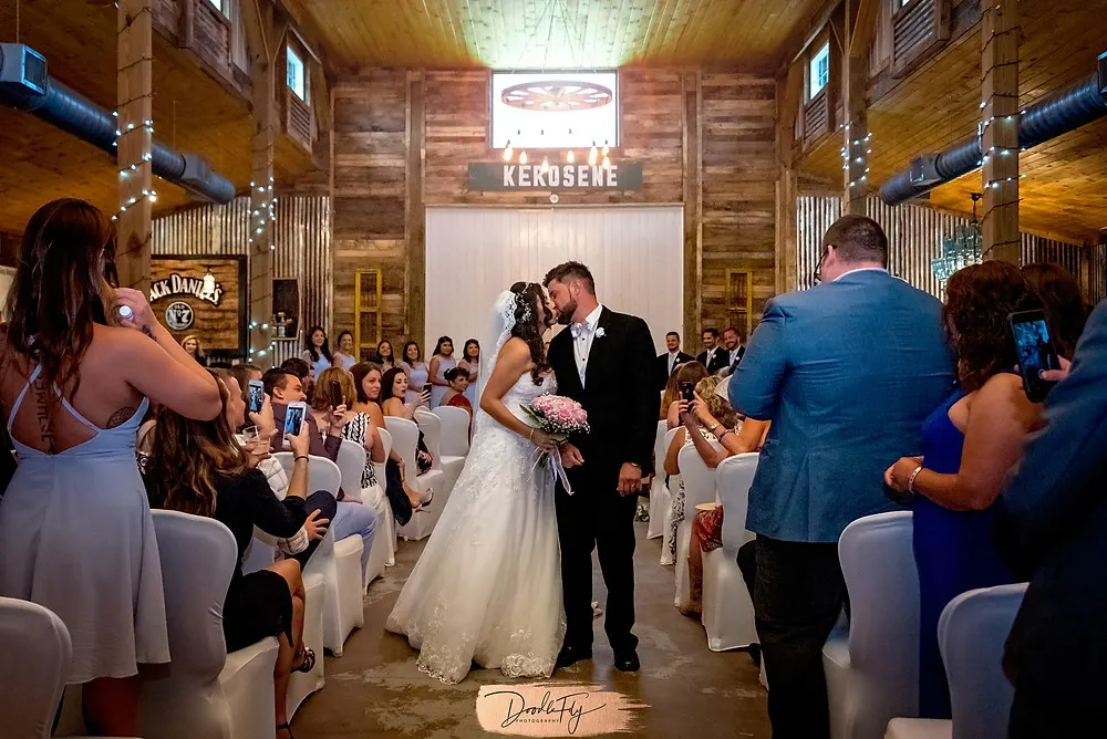 Bride and Groom, KISS, Barn Ceremony, Barn Wedding, Country Wedding, Venue Naples Wedding Barn, Naples Florida, Wedding Photos by Doodle Fly Photography, Florida Wedding, SWFL Wedding, Naples Wedding