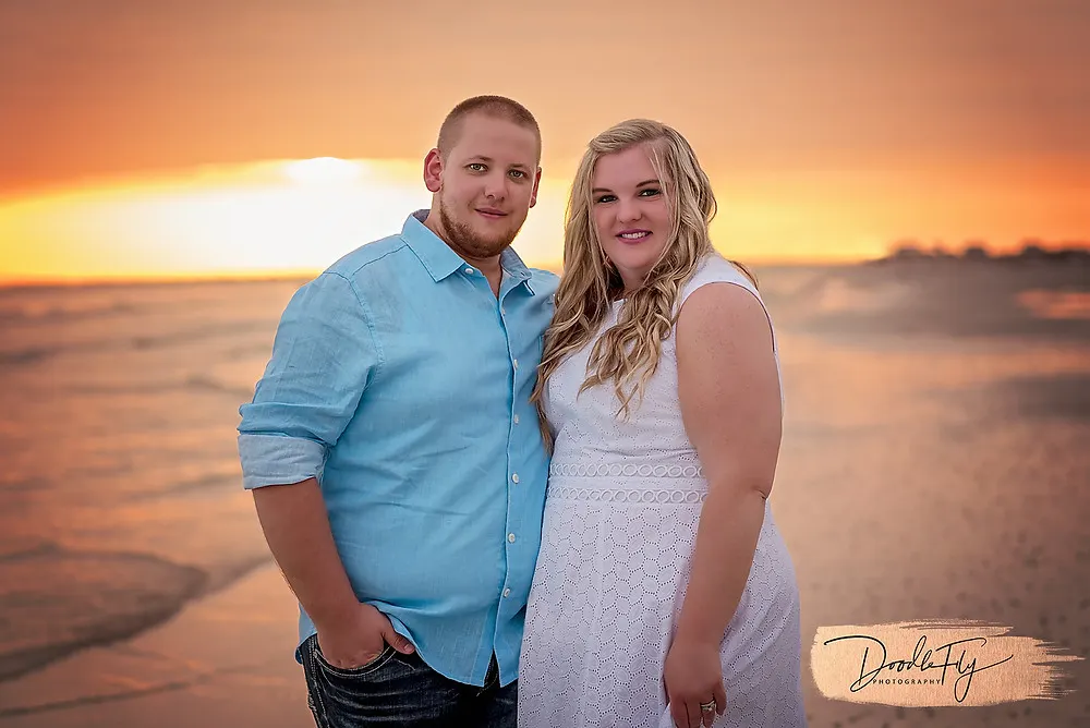 Sunset Couple Photo, Fort Myers Beach, Doodle Fly Photography