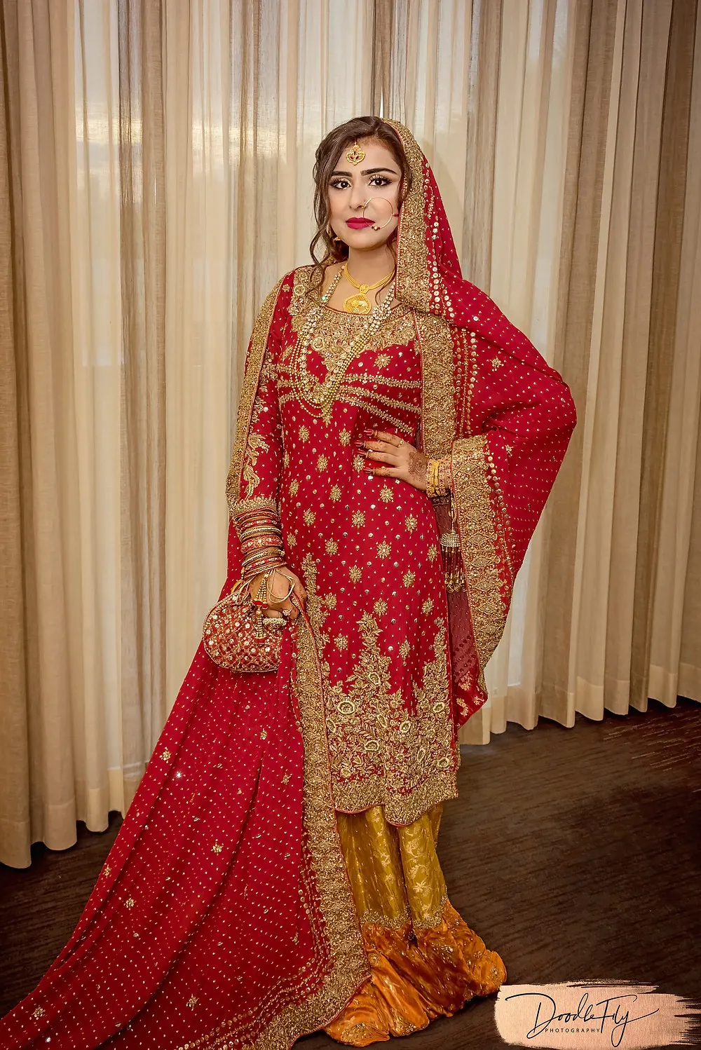 Bride Portrait, Photo by Doodle Fly Photography Indian Wedding, Hyatt Regency Coconut Point, Naples Florida