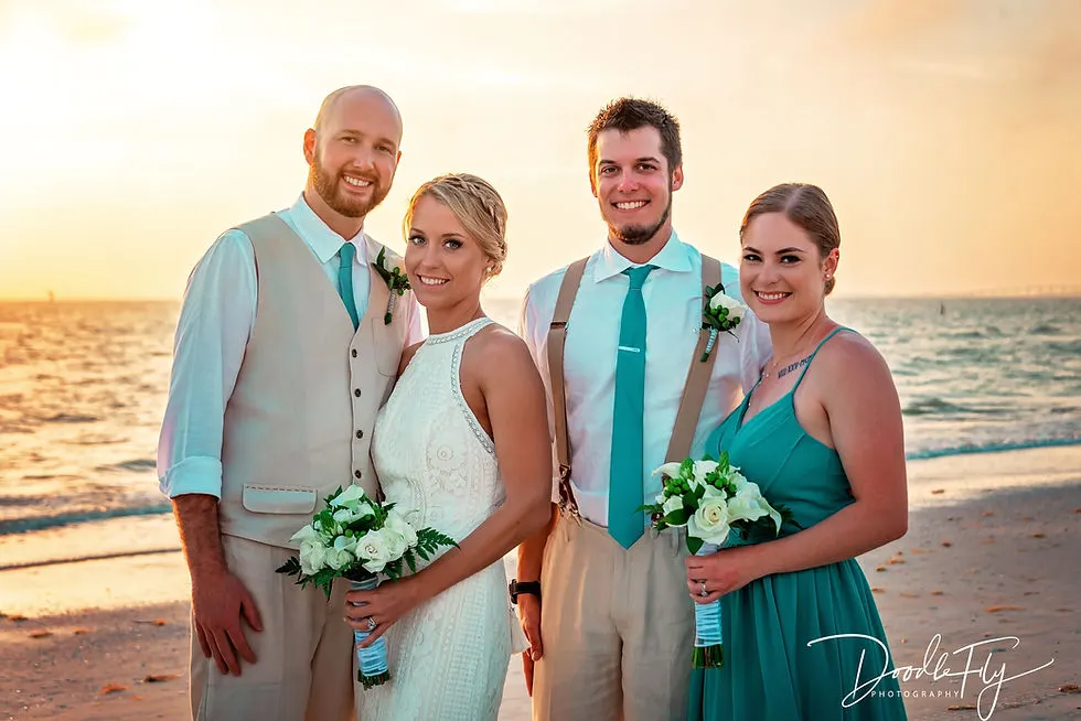 Wedding Photos, Wedding Party, Best Man, Maid Of Honor, Bridal Party, Sunset, Wedding Beach Photos, Fort Myers Beach Wedding Photos, , Bride & Groom, Fort Myers Beach, Pink Shell Resort, Wedding Photography,
